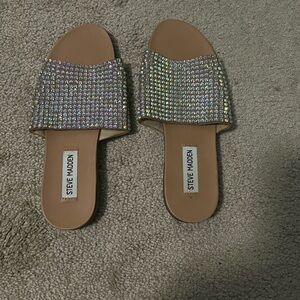 Steve Madden sparkle slides